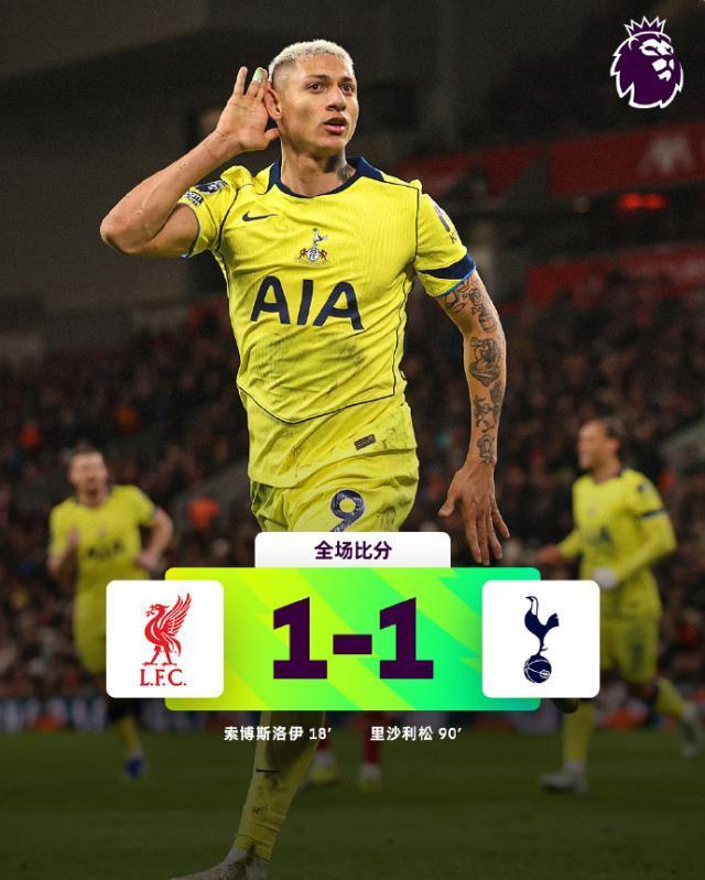 mk体育官网-【英超】索博任意斩理查利松绝平，利物浦1比1热刺